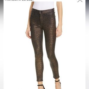 🐆L’Agence Metallic Cheetah Print Pants
